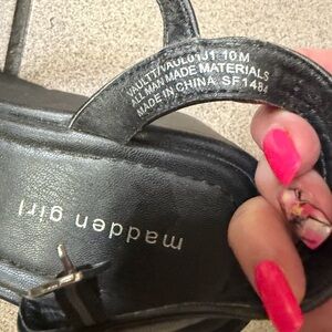 Madden Girl Black Strappy Sandals size 10 $25